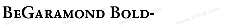 BeGaramond Bold字体转换